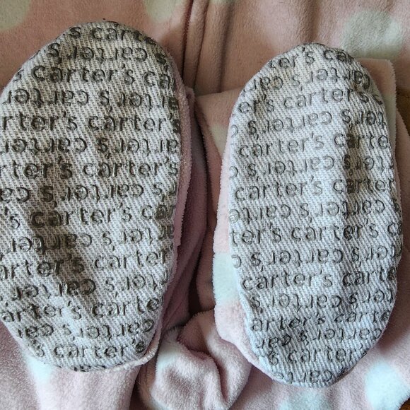 Carters Pink Sleeper One Piece Zipper Girls Baby Size 12 Months - Picture 5 of 6